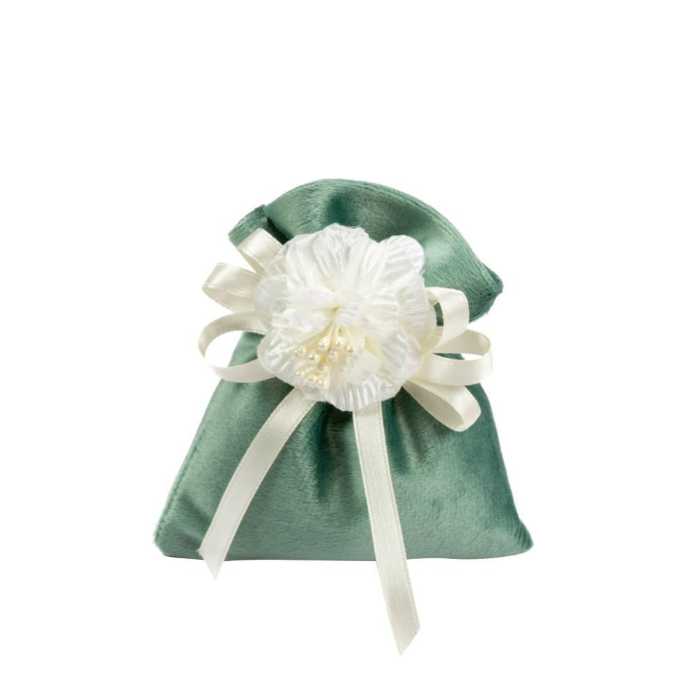 SACCHETTO MINI VELLUTO CM8X11H VERDE SALVIA